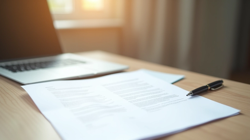 Acte de donation et stylo sur table de travail avec documents administratifs